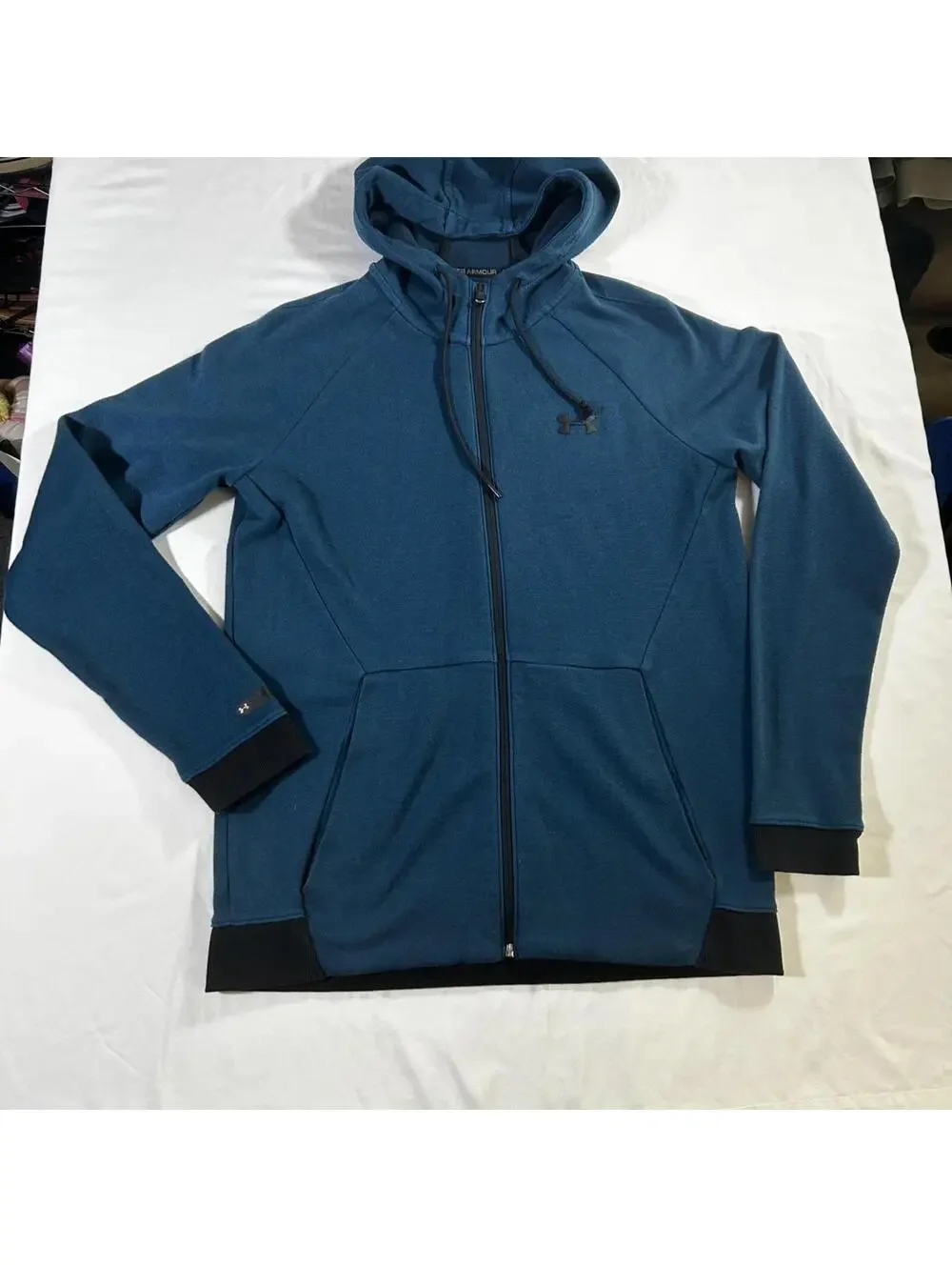 Under Armor UA Unstoppable Double Knit Full Zip LG Teal Vibe size L